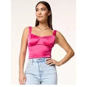 Intempo Thong Bodysuit Pink Womens Size 4 One Piece Party Snap Closer 0450